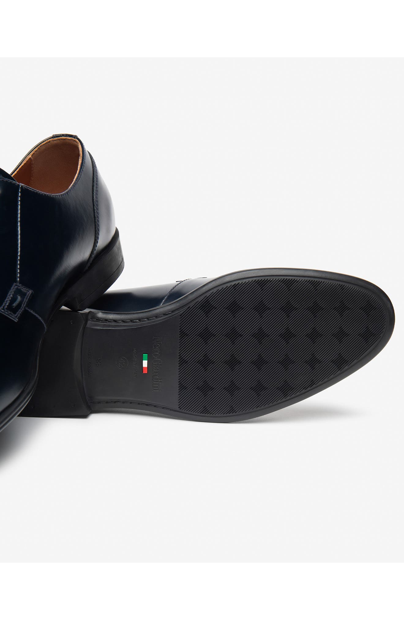 NeroGiardini Plain Toe Derby, Alternate, color, Navy