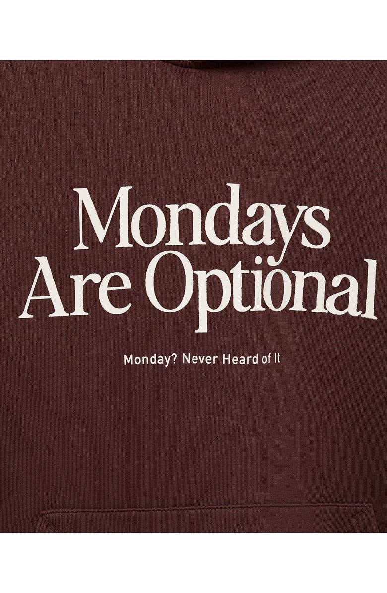 MANGO Mondays Are Optional Fleece Graphic Hoodie, Alternate, color, 