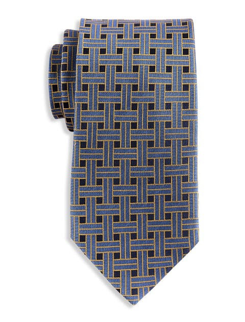 Big & Tall Patterned Link Silk Tie