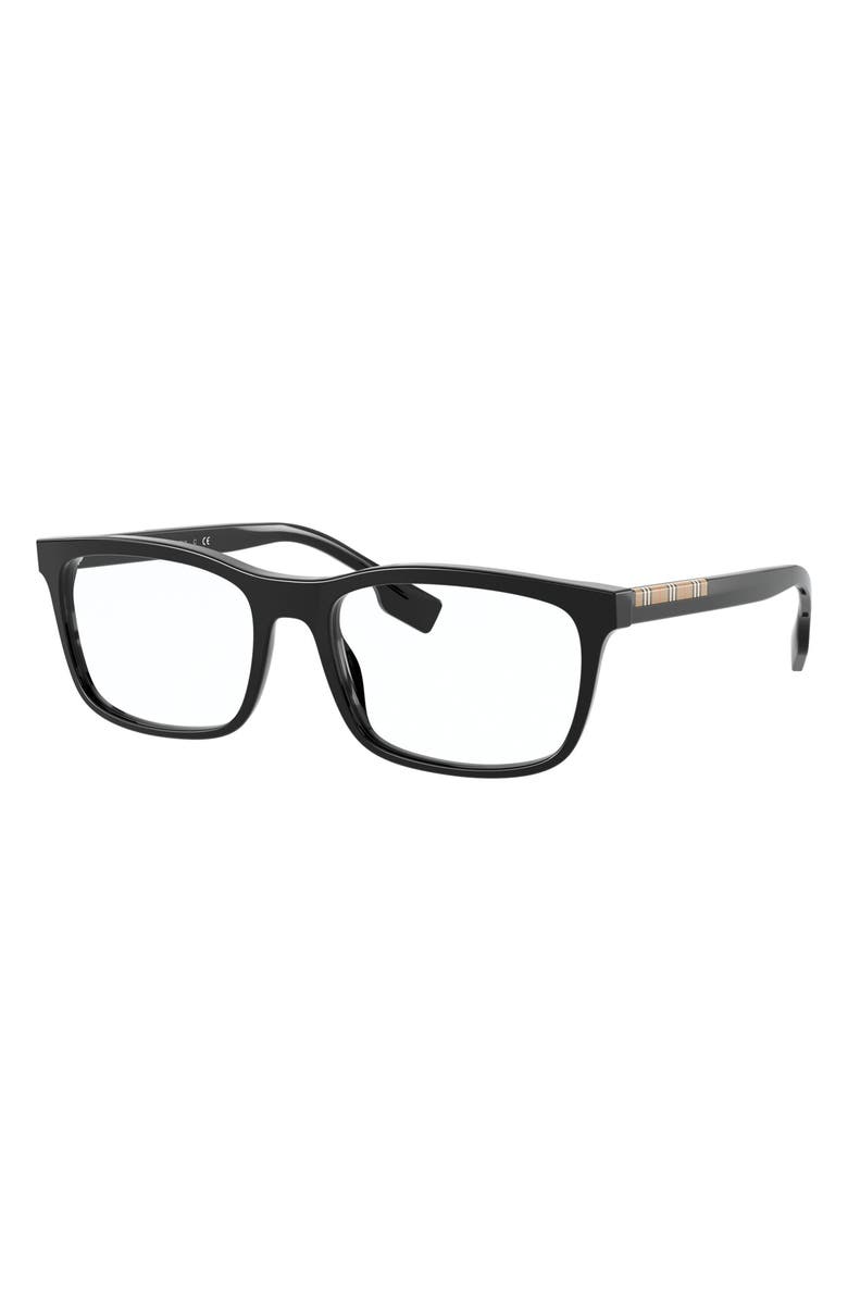 Burberry 55mm Icon Stripe Detail Square Optical Glasses, Alternate, color,