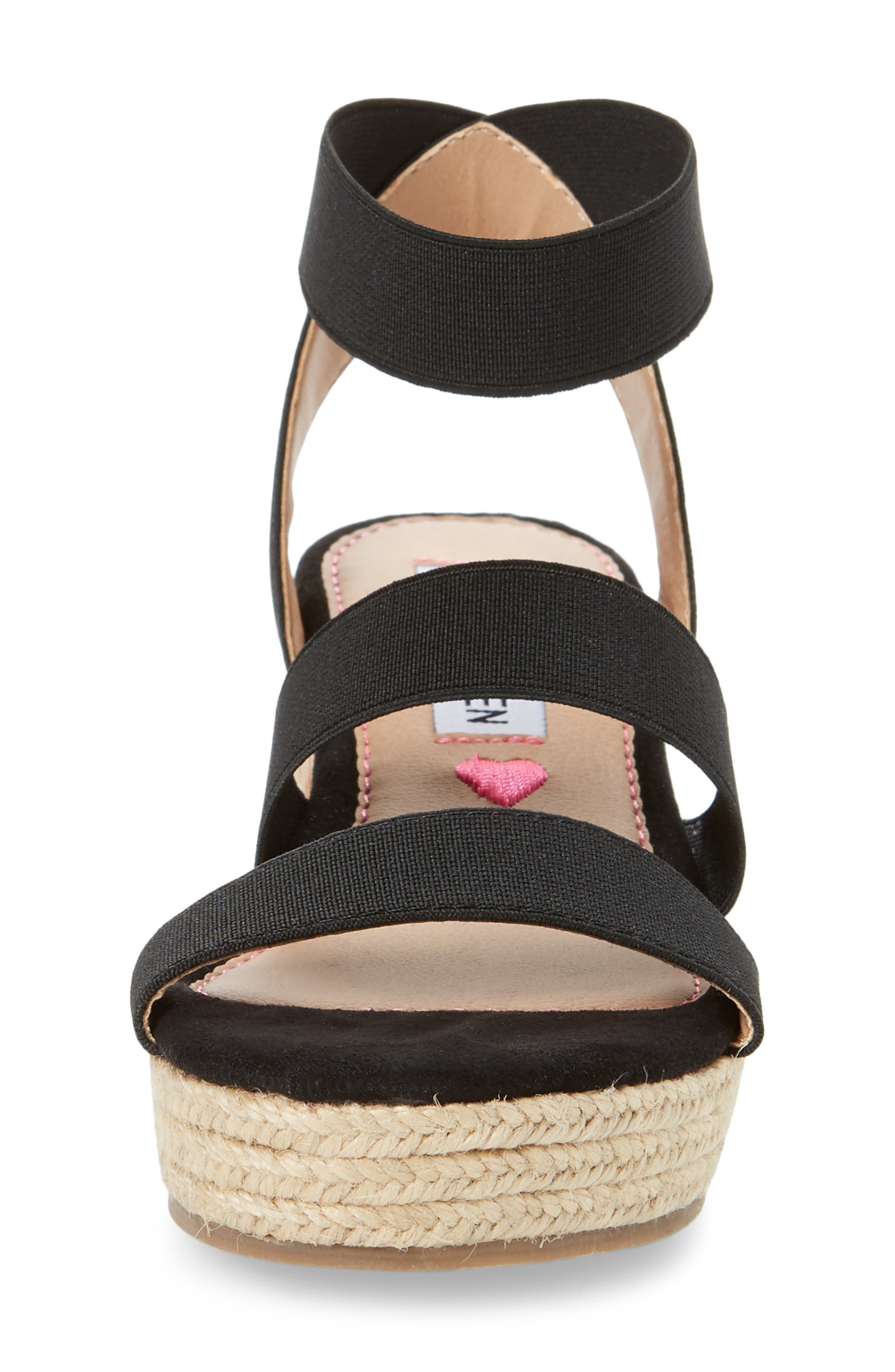 JBandi Wedge Sandal, Alternate, color, BLACK