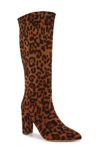 Berness Aster Pointed Toe Boot In Leopard