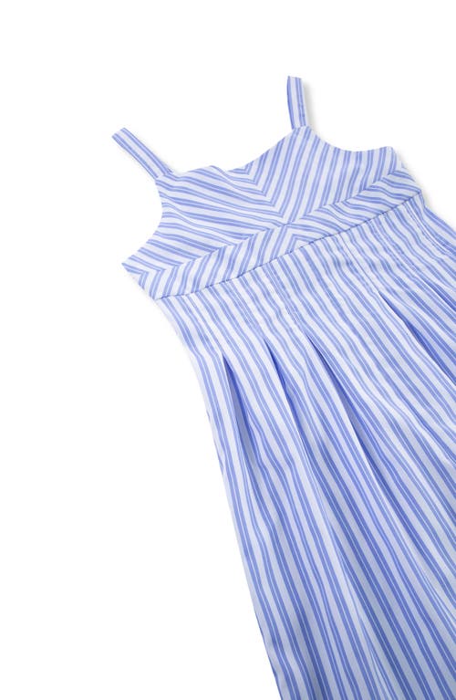 Habitual Kids Kids' Stripe Wide Leg Jumpsuit In Blue