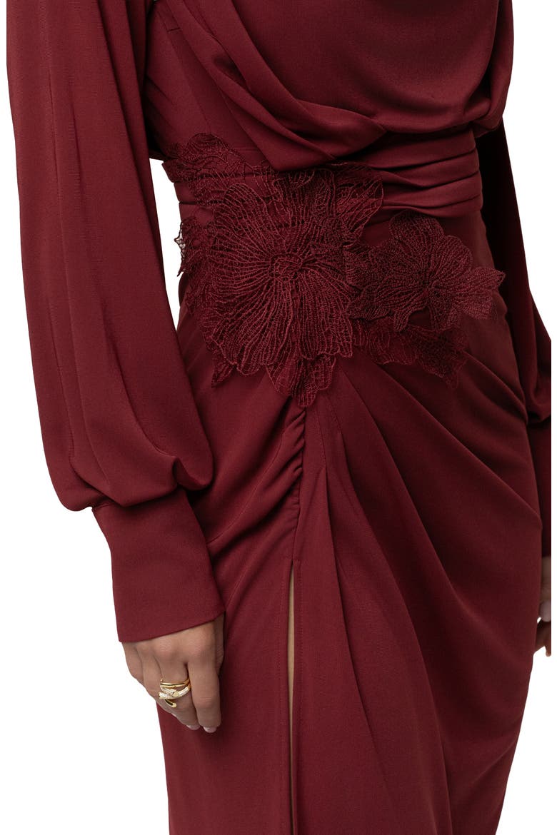Radiance Long Sleeve Gown, Alternate, color, RED