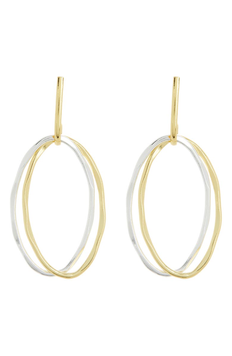 ARGENTO VIVO Two-Tone Frontal Hoop Earrings, Main, color, Gold/Sil