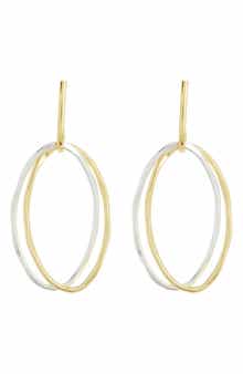 ARGENTO VIVO Two-Tone Frontal Hoop Earrings