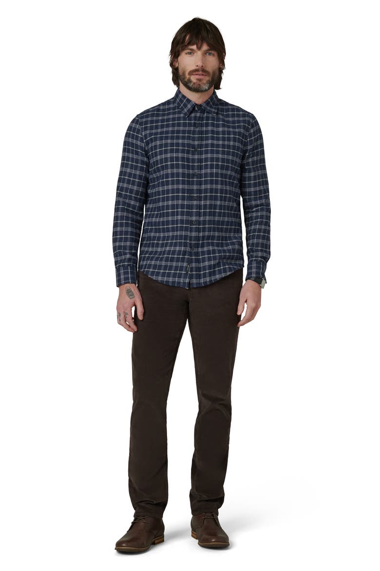 Oliver Flannel Button-Up Shirt, Alternate, color, VINTAGE NAVY PLAID