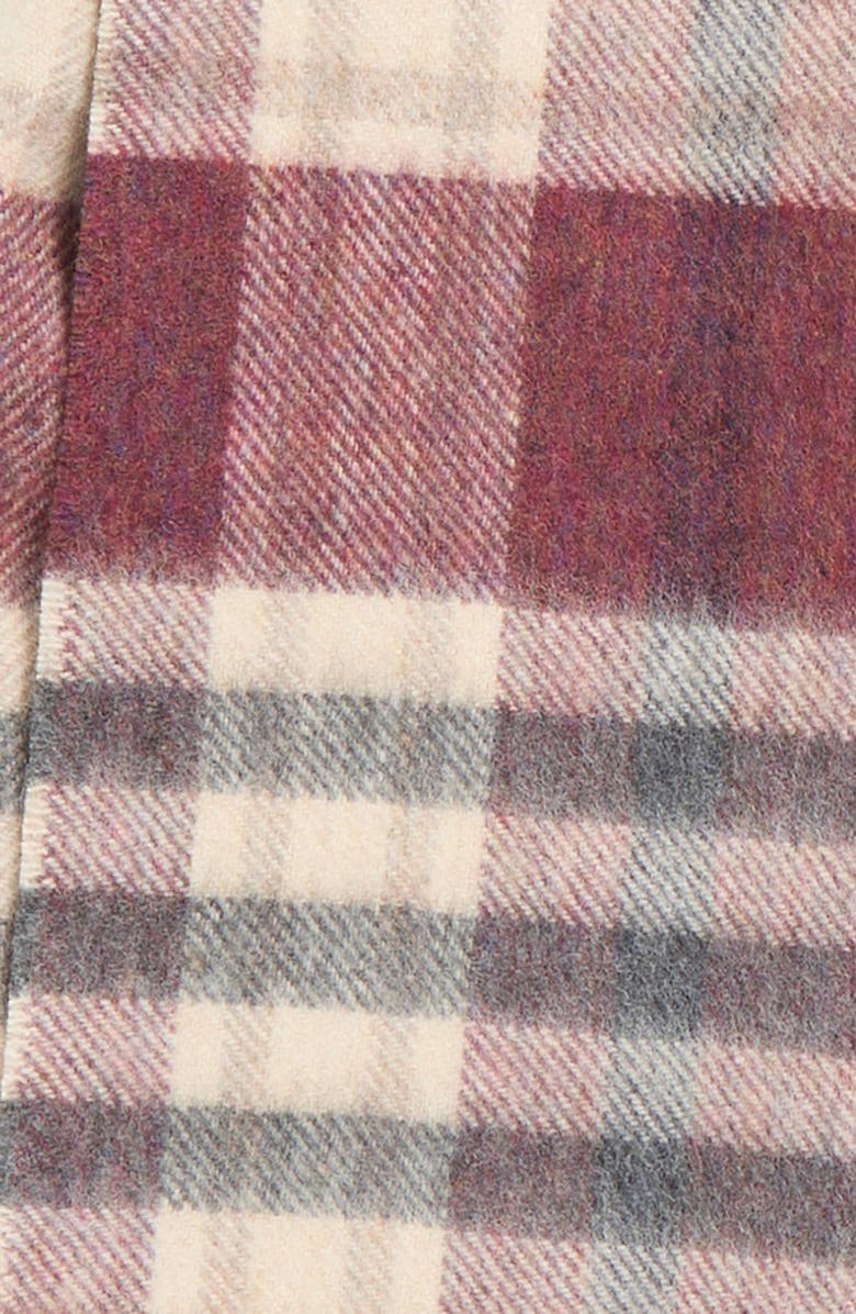 Johnstons of Elgin Oversize Check Cashmere Scarf, Alternate, color, Damson Ru7633