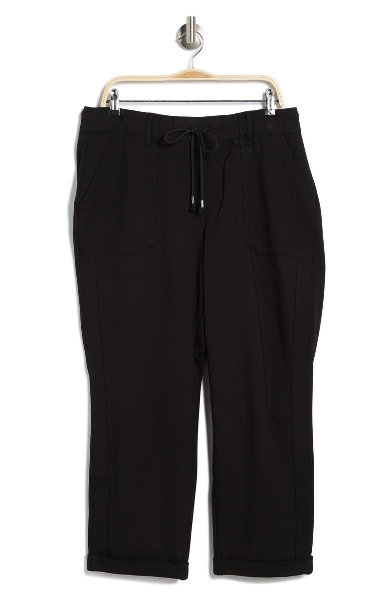 Democracy AB Leisure High Waist Cuffed Pants, Alternate, color, Black