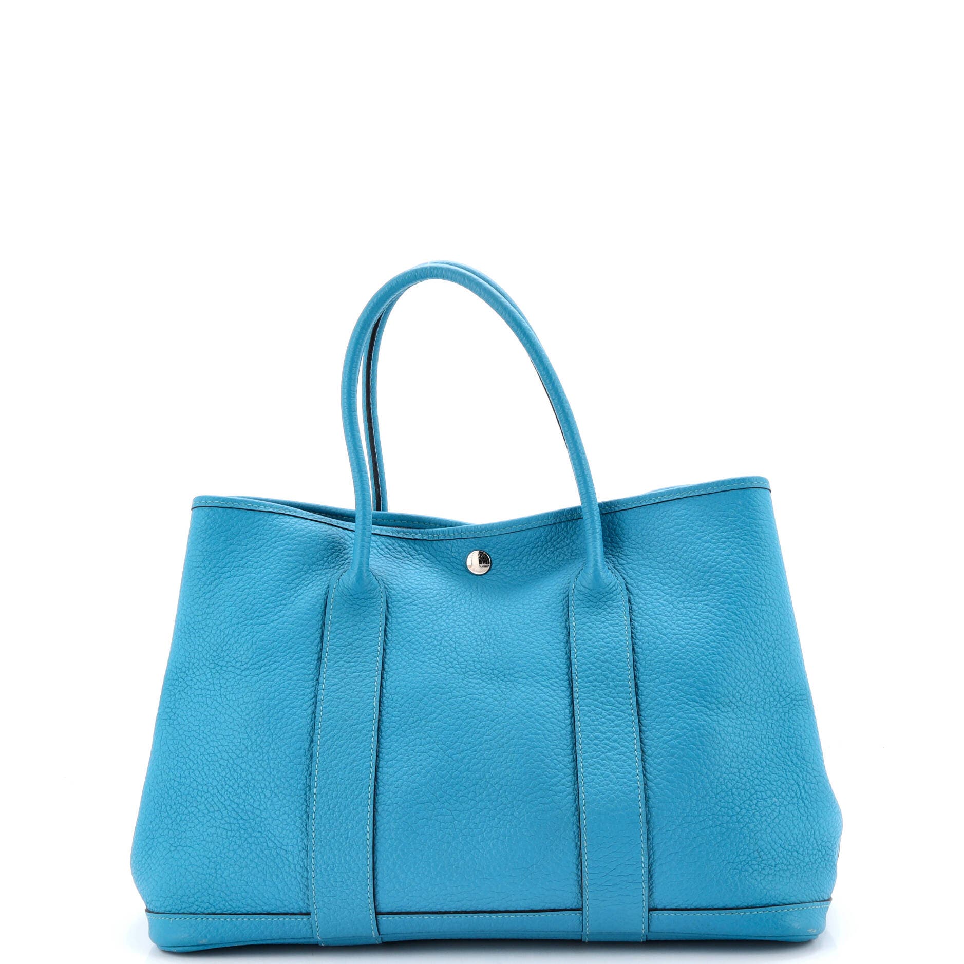 Pre-Owned Hermes Garden Party Tote Leather 36, Main, color, Turquoise