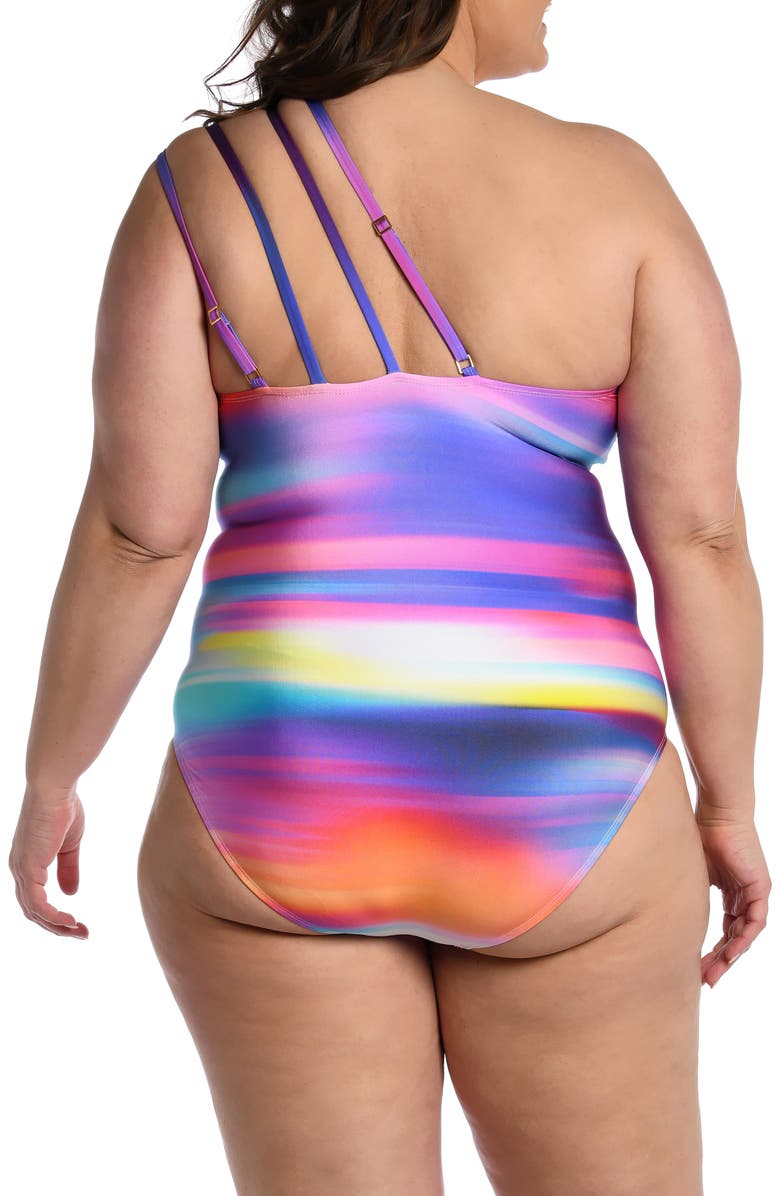 La Blanca Sunset One-Shoulder One-Piece Swimsuit, Alternate, color,