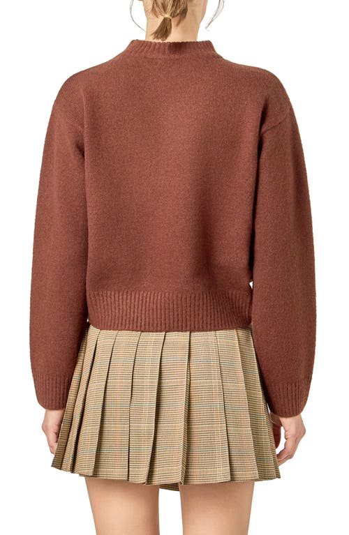 English Factory Teddy Bear Embellished Crewneck Sweater In Multi