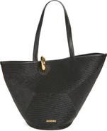 Jacquemus Le Bambolo Nylon Asymmetric Bucket Bag