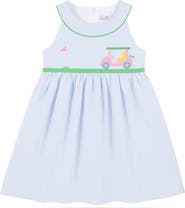 Florence Eiseman Check Seersucker Dress With Golf Cart