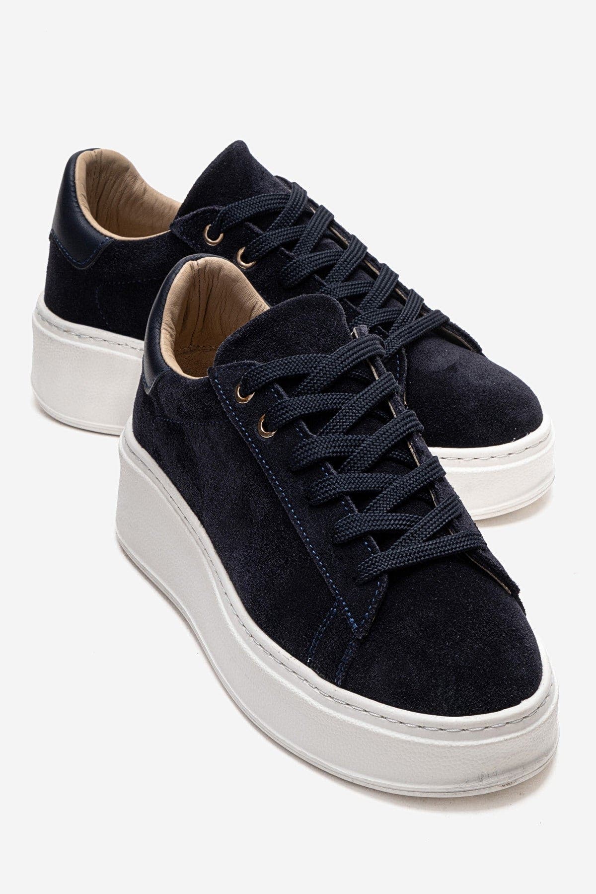 Paloma Leather Sneaker, Alternate, color, Navy Suede