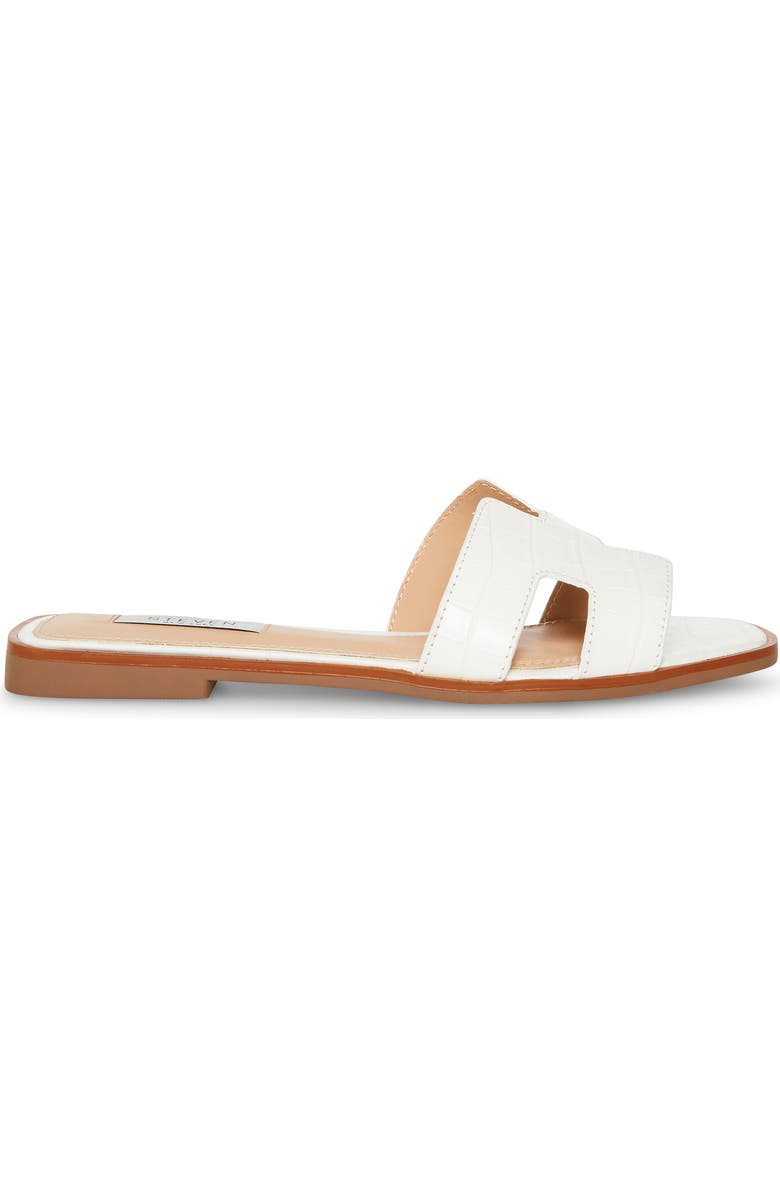 Steven New York Harlien Slide Sandal, Alternate, color, White Croc