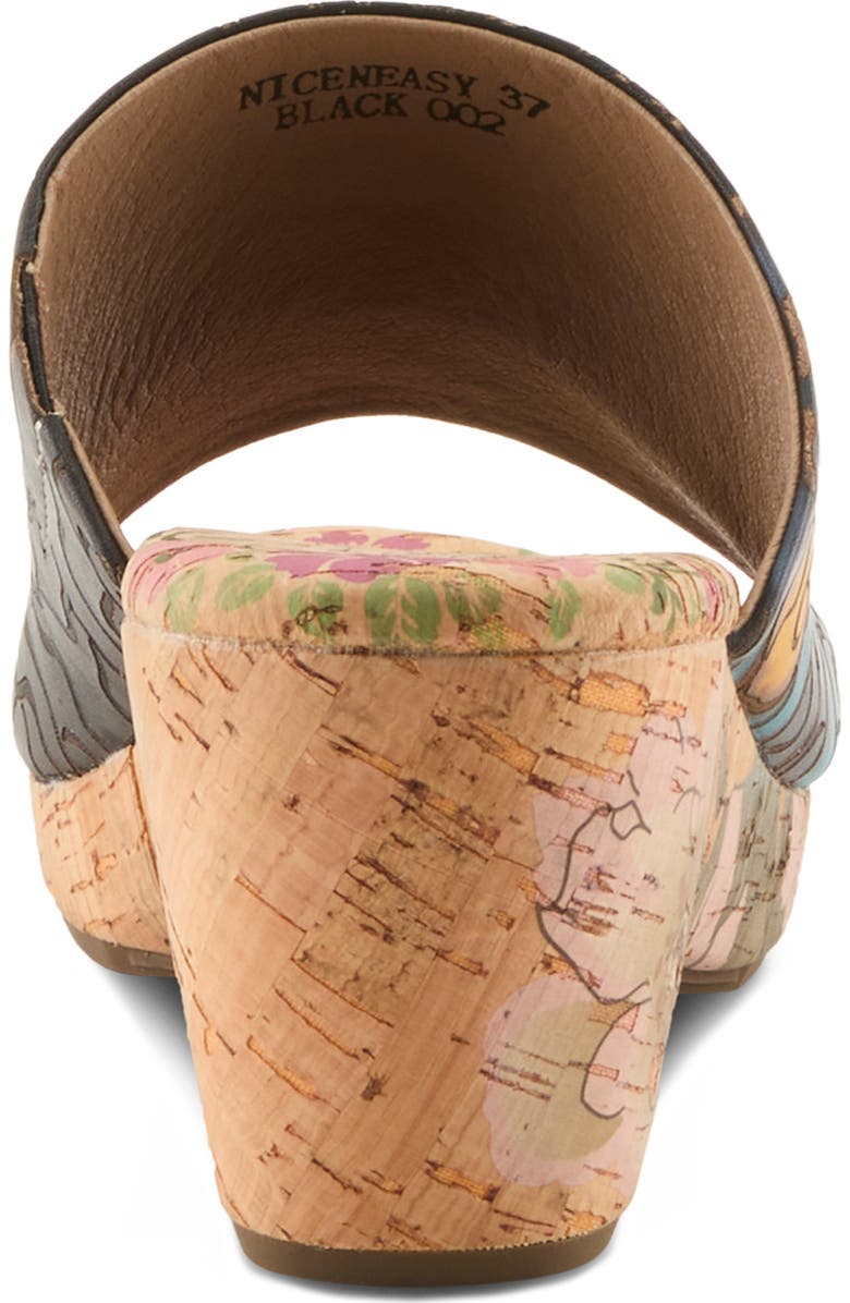 L'Artiste by Spring Step Niceneasy Platform Slide Sandal, Alternate, color, Black Multi