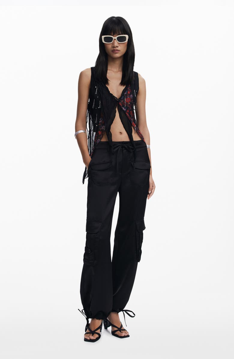 Desigual Cargo Pants, Alternate, color, Black