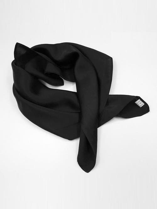 Silksilky Mulberry Silk Square Scarf In Black