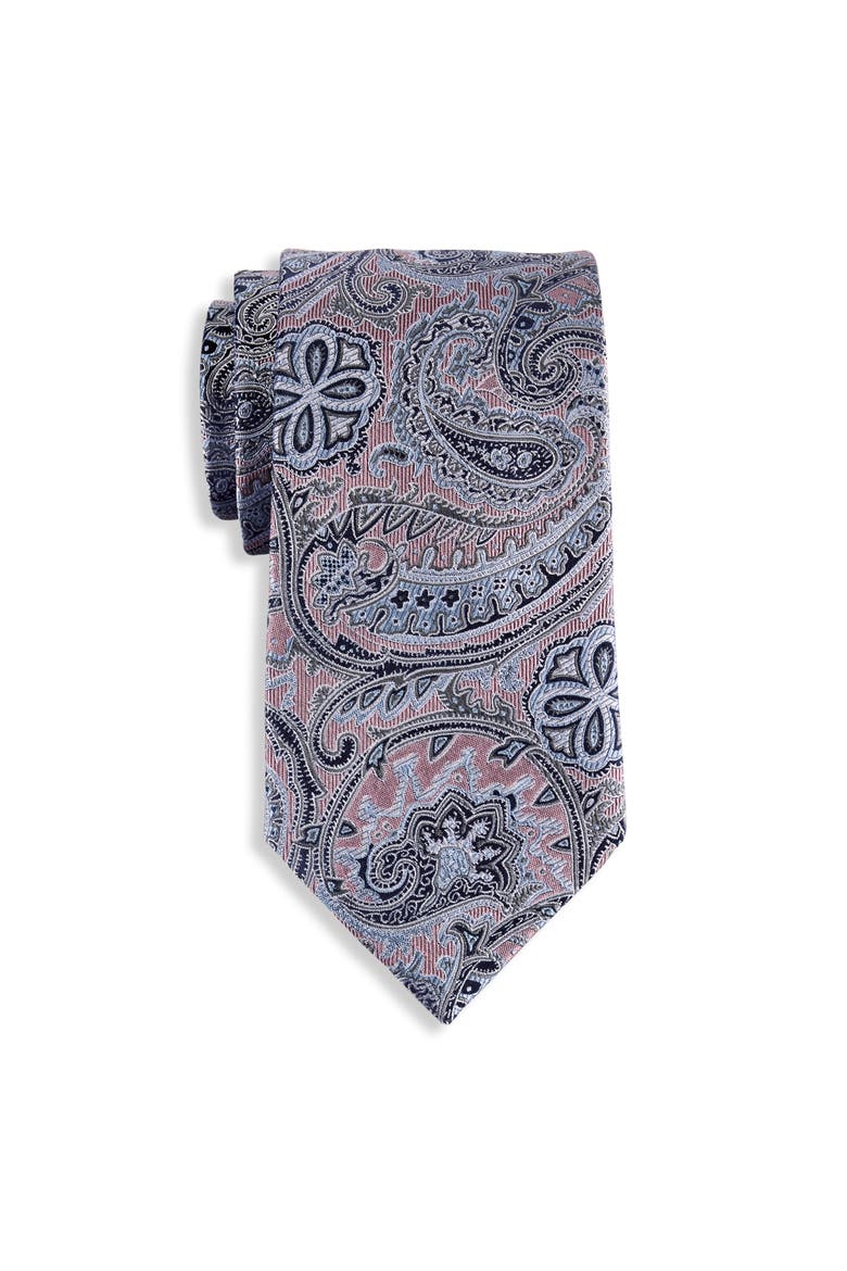 Big & Tall Paisley Tie, Main, color, PINK