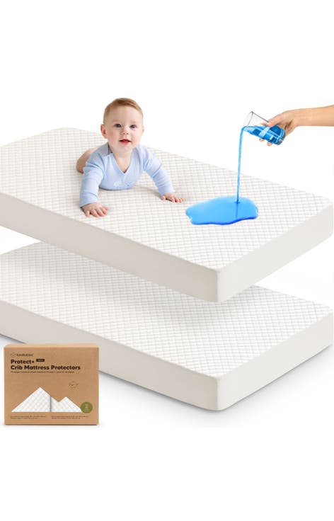 2-Pack Quin Protect+ Waterproof Crib Mattress Protector