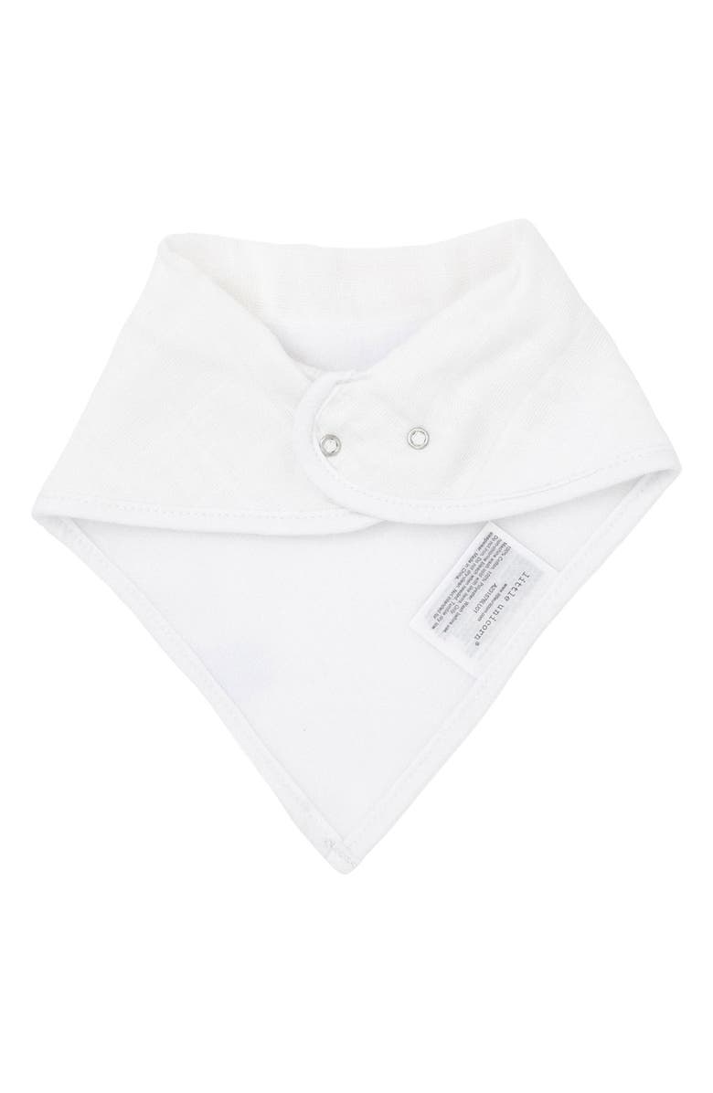 little unicorn 4-Pack Fleece & Cotton Muslin Bandana Bib, Alternate, color, White
