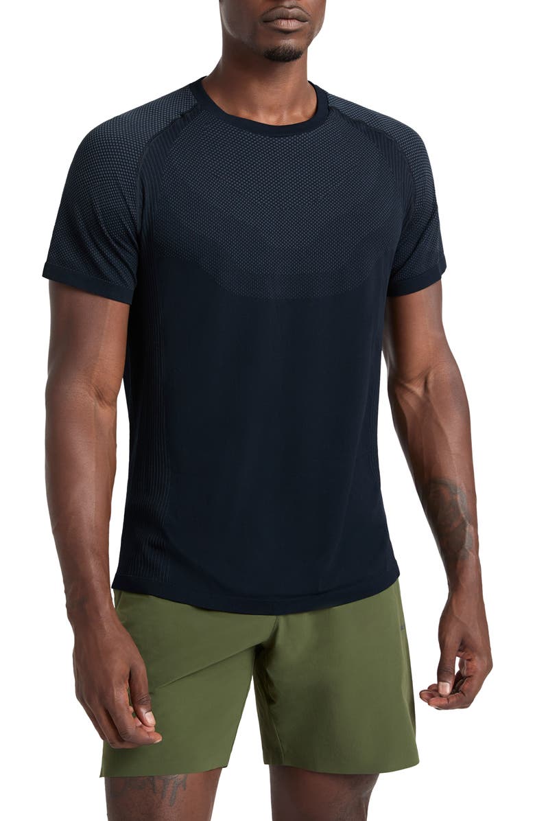 BRADY Performaknit Seamless Short Sleeve Training T-Shirt, Main, color, Stone