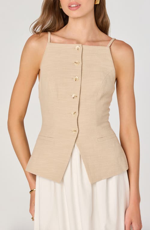 Astr The Label Mix Media Sleeveless Dress In Neutral