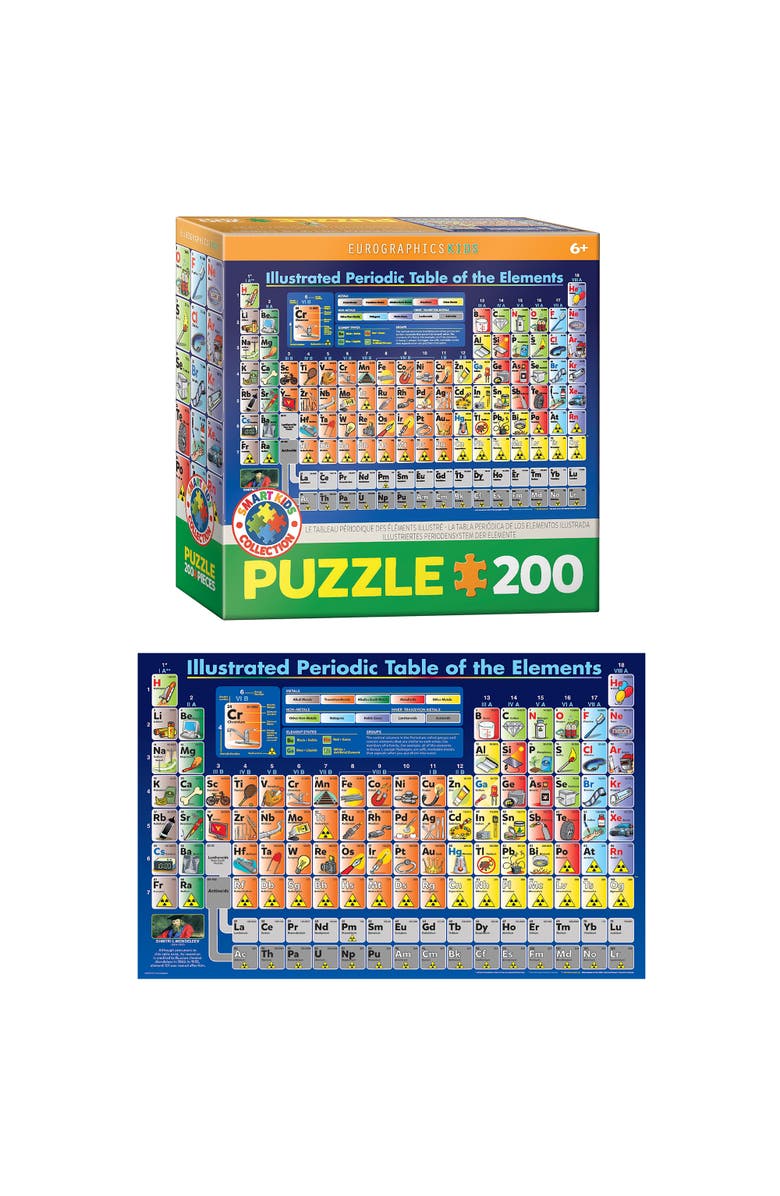 Eurographics Periodic Table Illustrated Puzzle, 200 Pieces, Alternate, color, Multicolored