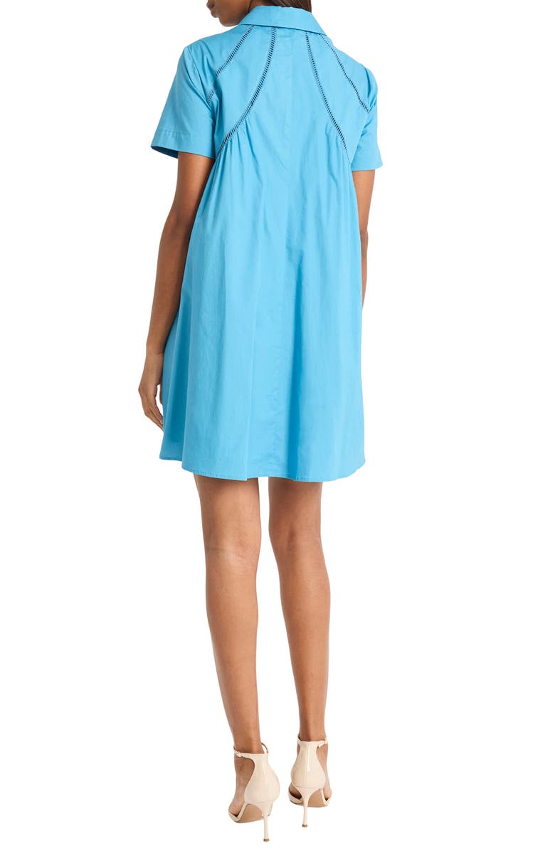 Donna Morgan Ladder Cutout Shirtdress, Alternate, color, Cendre Blue