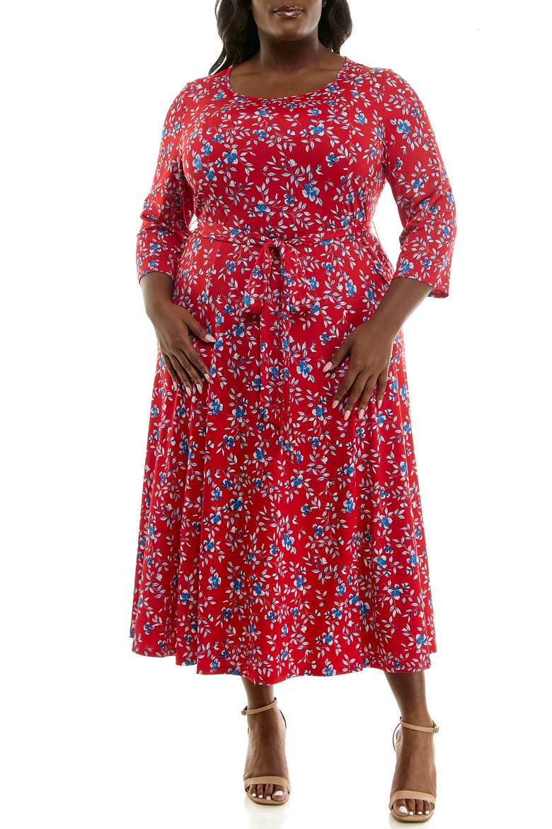Sylvia Maxi Dress, Main, color, RED MULTI