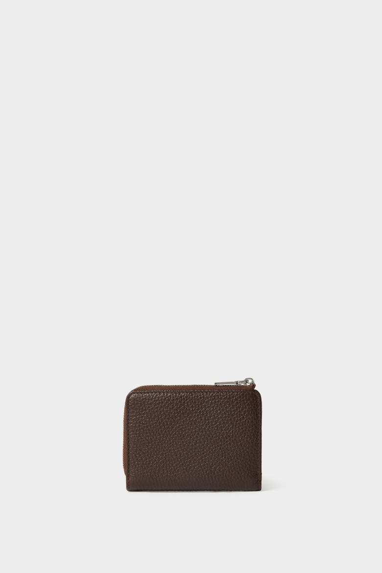 The Core Medium Leather Zip Matinee Purse, Alternate, color, Bitter Chocolate