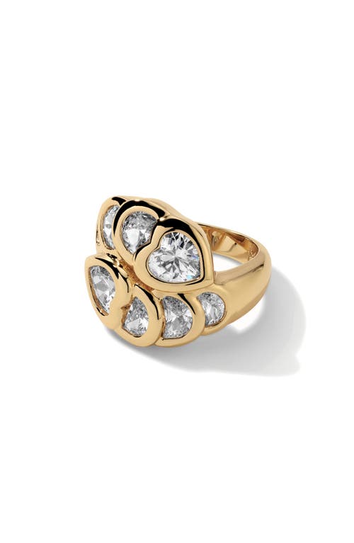 Miranda Frye Mixed Cut Cubic Zirconia Cocktail Ring In Gold