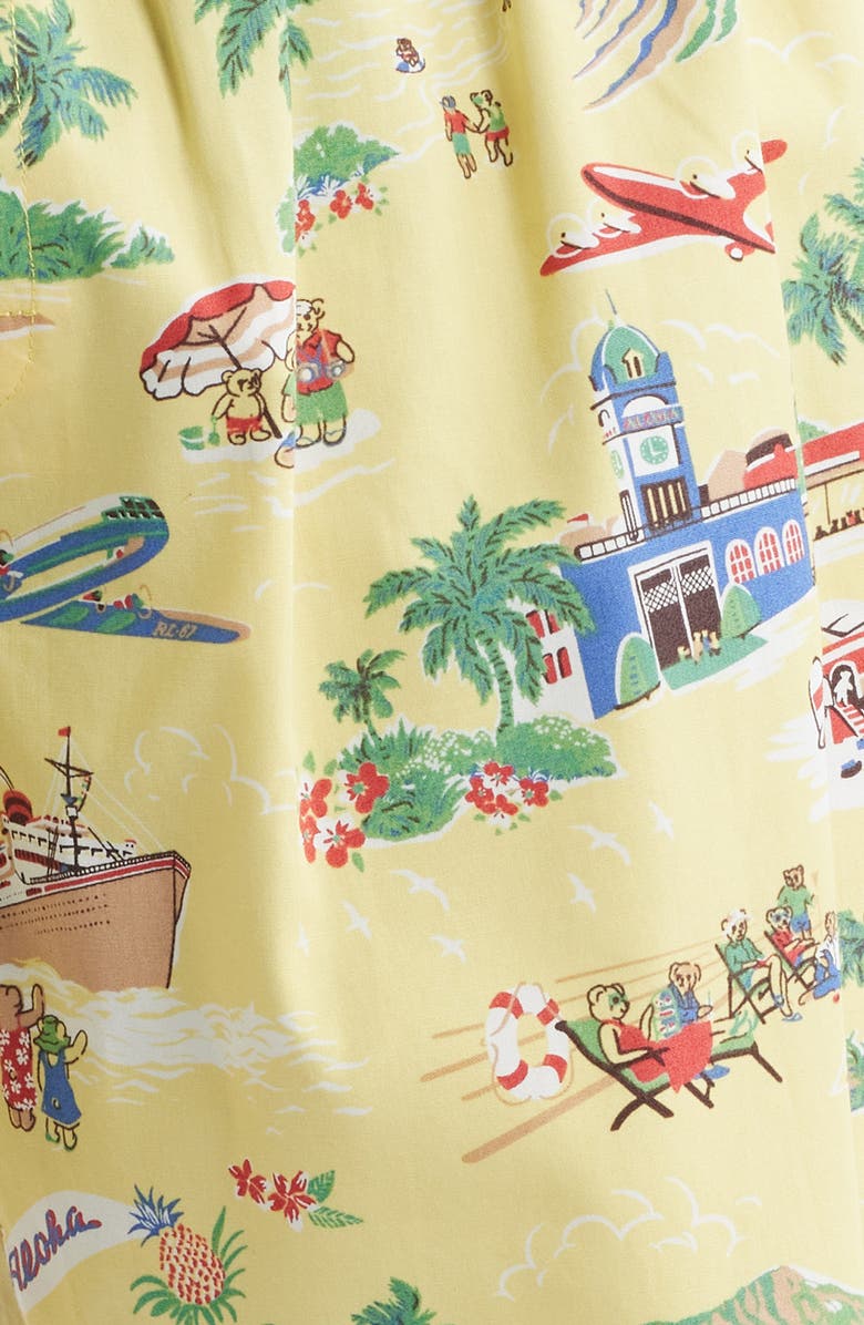 Polo Ralph Lauren Tropical Bear Woven Cotton Boxers, Alternate, color, Yellow
