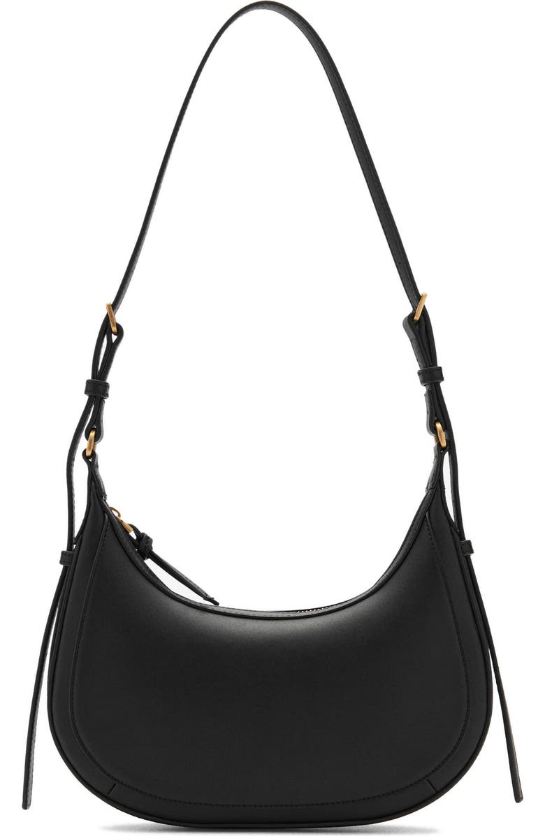 MANGO Oval Faux Leather Shoulder Bag, Main, color,