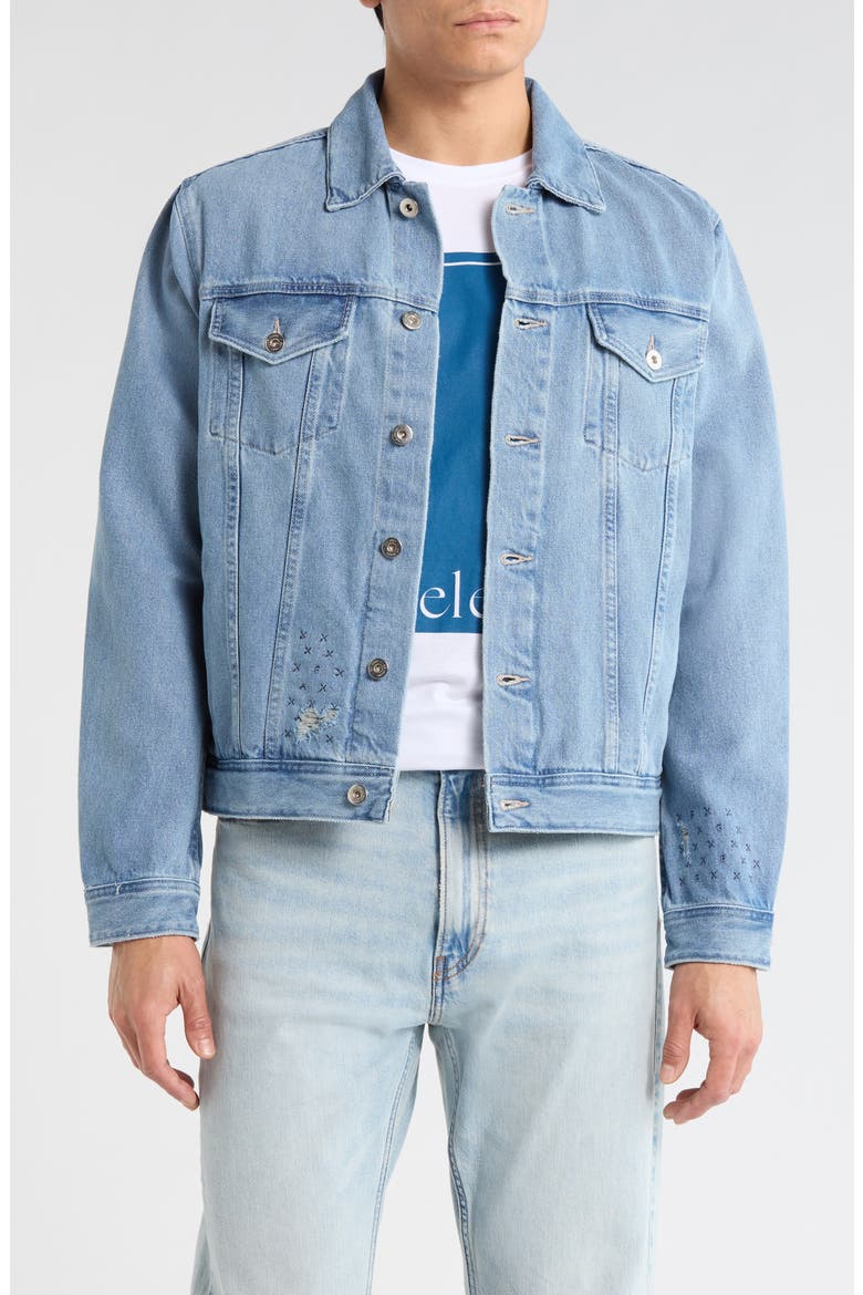 Dart Denim Jacket, Main, color, SASHIKO GARDEN CAMO 21 YEAR