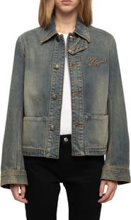 Zadig & Voltaire Lessa Logo Denim Jacket