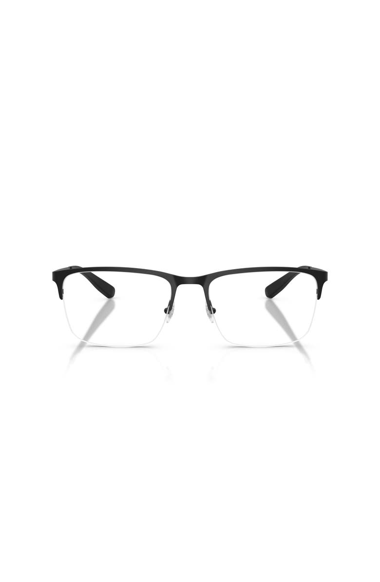 Brooks Brothers 58mm Rectangle optical glasses, Alternate, color, Black