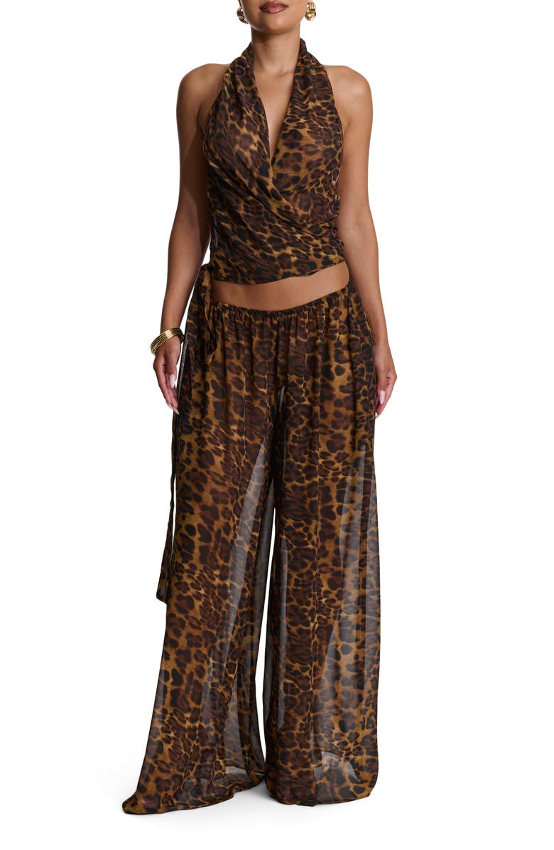 Naked Wardrobe Chiffon Halter Top, Alternate, color,