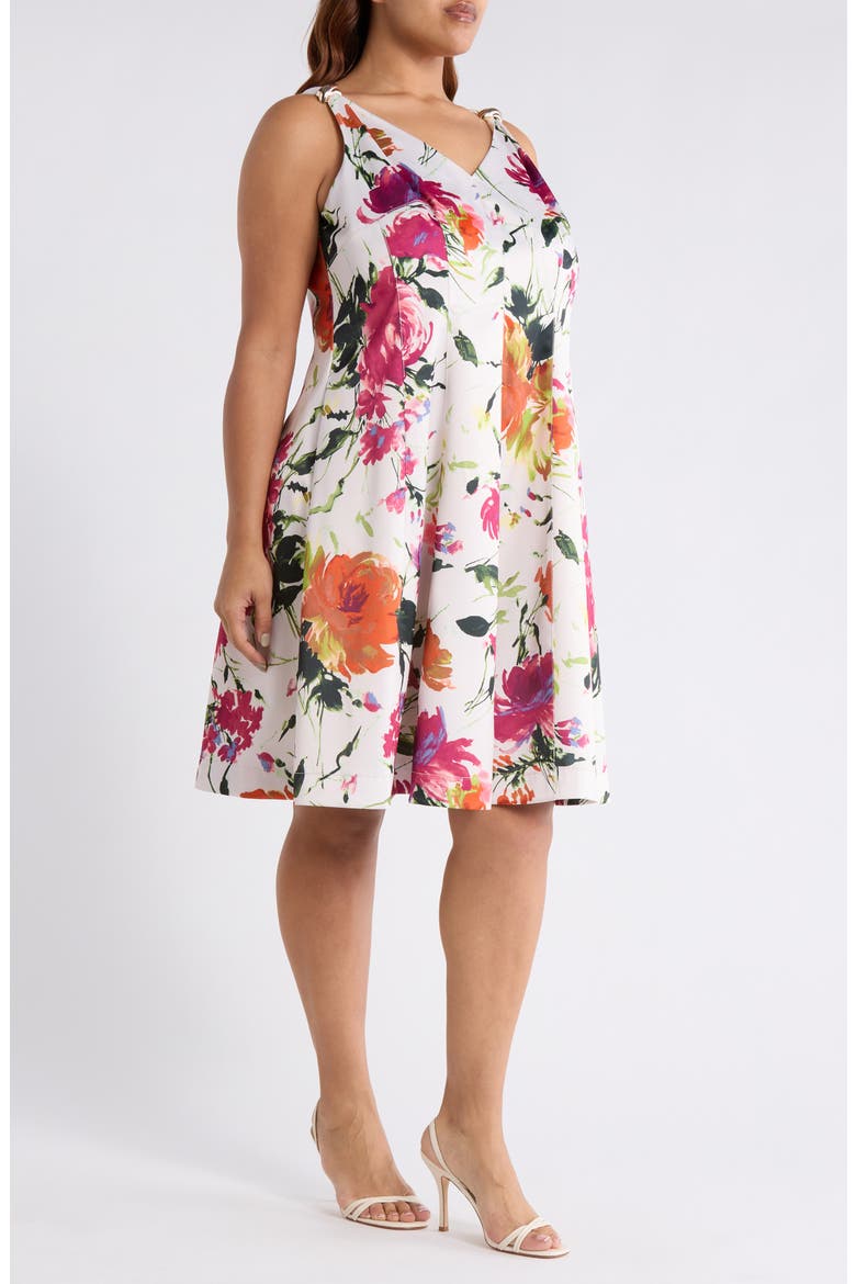 Floral Print Sundress, Alternate, color, SAND FLORAL