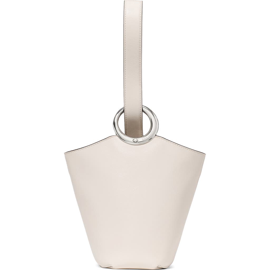 Kate Spade New York Mini Halo Fine Grain Leather Bucket Bag In White