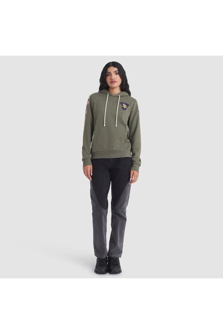 Women's Nike Olive Minnesota Vikings 2025 Salute to Service Sideline Standard Issue Dri-FIT Hoodie, Alternate, color, Olive