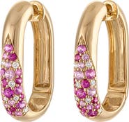 EDEN PRESLEY Glitter Elongated Huggie Hoop Earrings