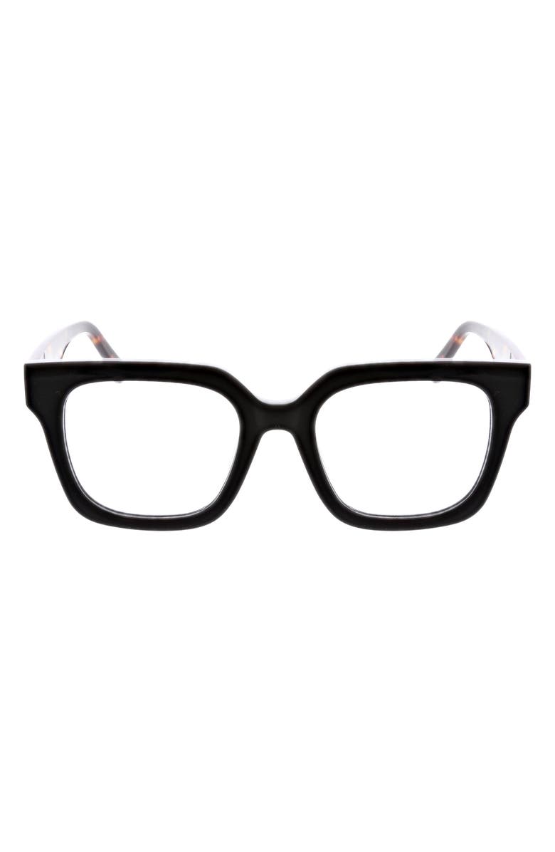 Oscar de la Renta 51mm Chunky Square Reading Glasses, Main, color, 