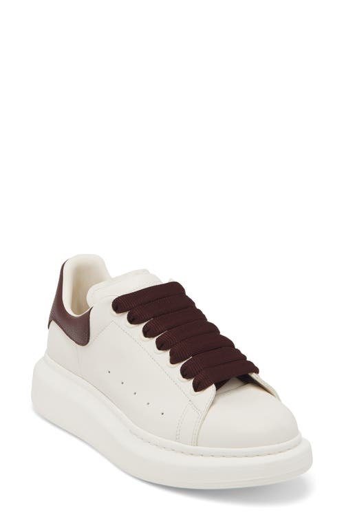 Alexander Mcqueen Oversized Low-top Sneakers In Off White/bordeaux