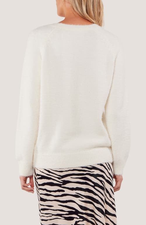 Matty M . Lexington Raglan Sleeve Sweater In White