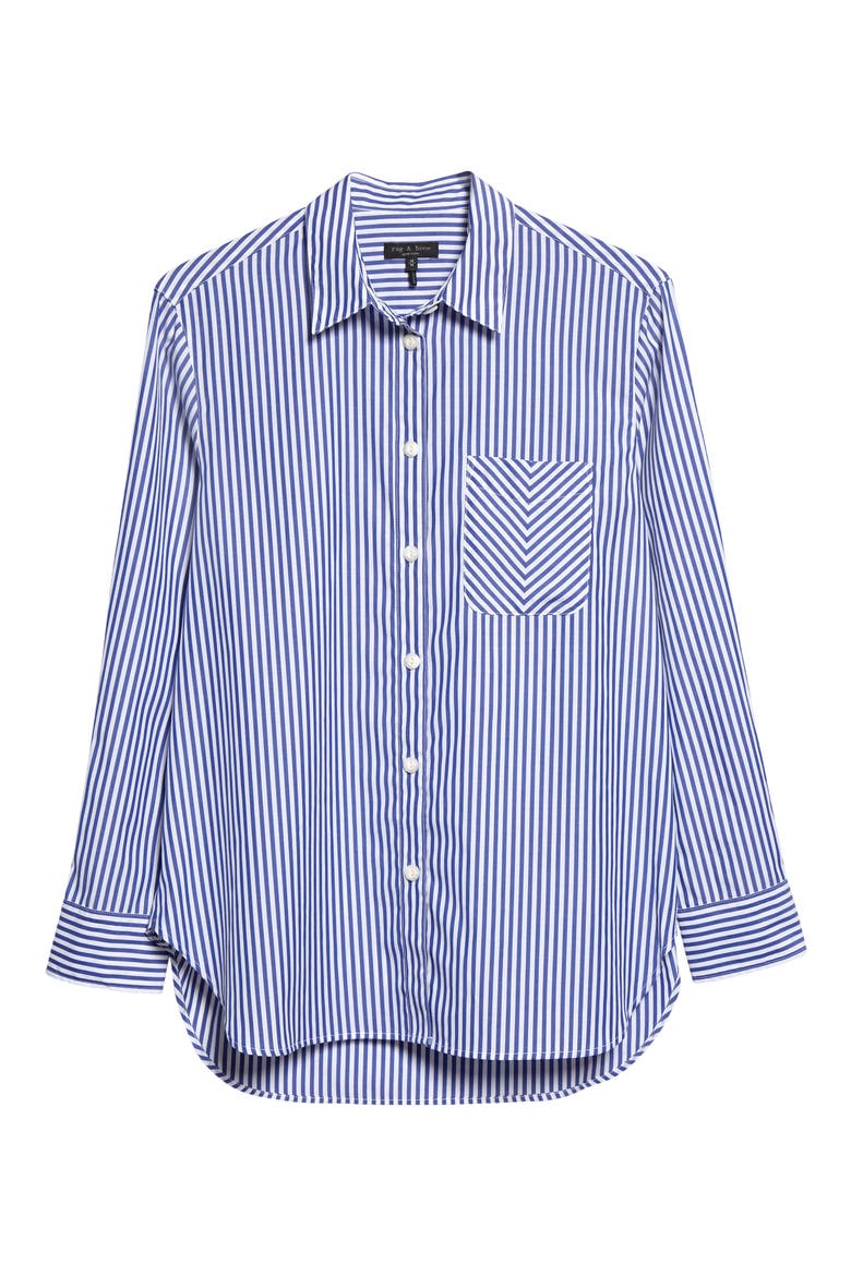 ICONS Maxine Stripe Button-Up Shirt, Alternate, color, BLUSTRIPE