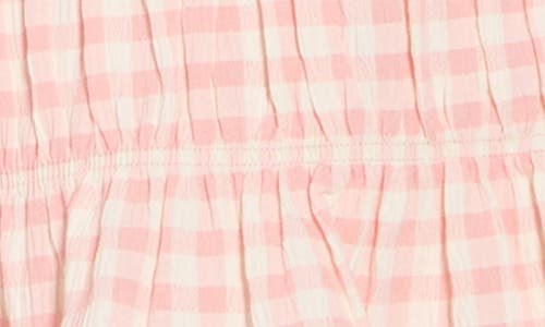 Elodie Gingham Shirred Peplum Tank