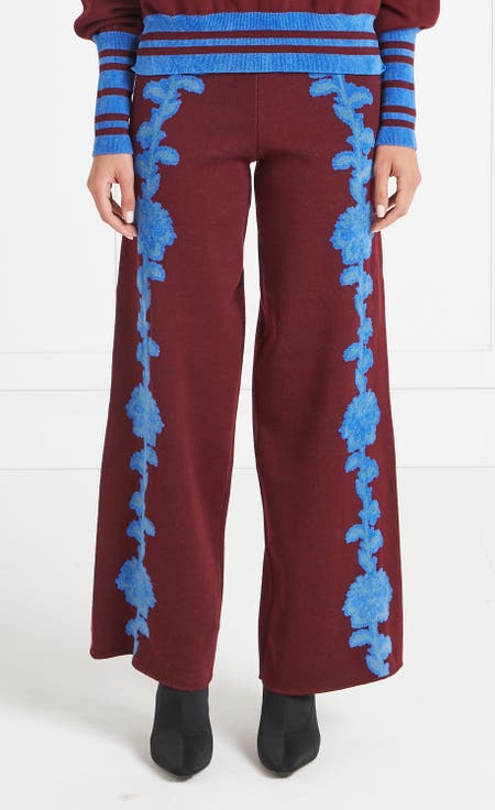 Floral Knit Trousers