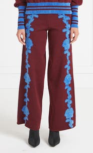 Temperley London Floral Knit Trousers